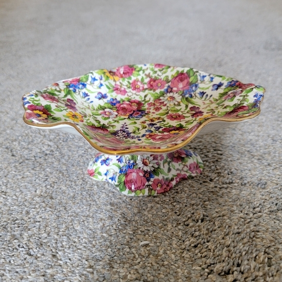 VTG Royal Winton Grimwades Summertime Stemmed Candy Dish Cottagecore England - Picture 2 of 10